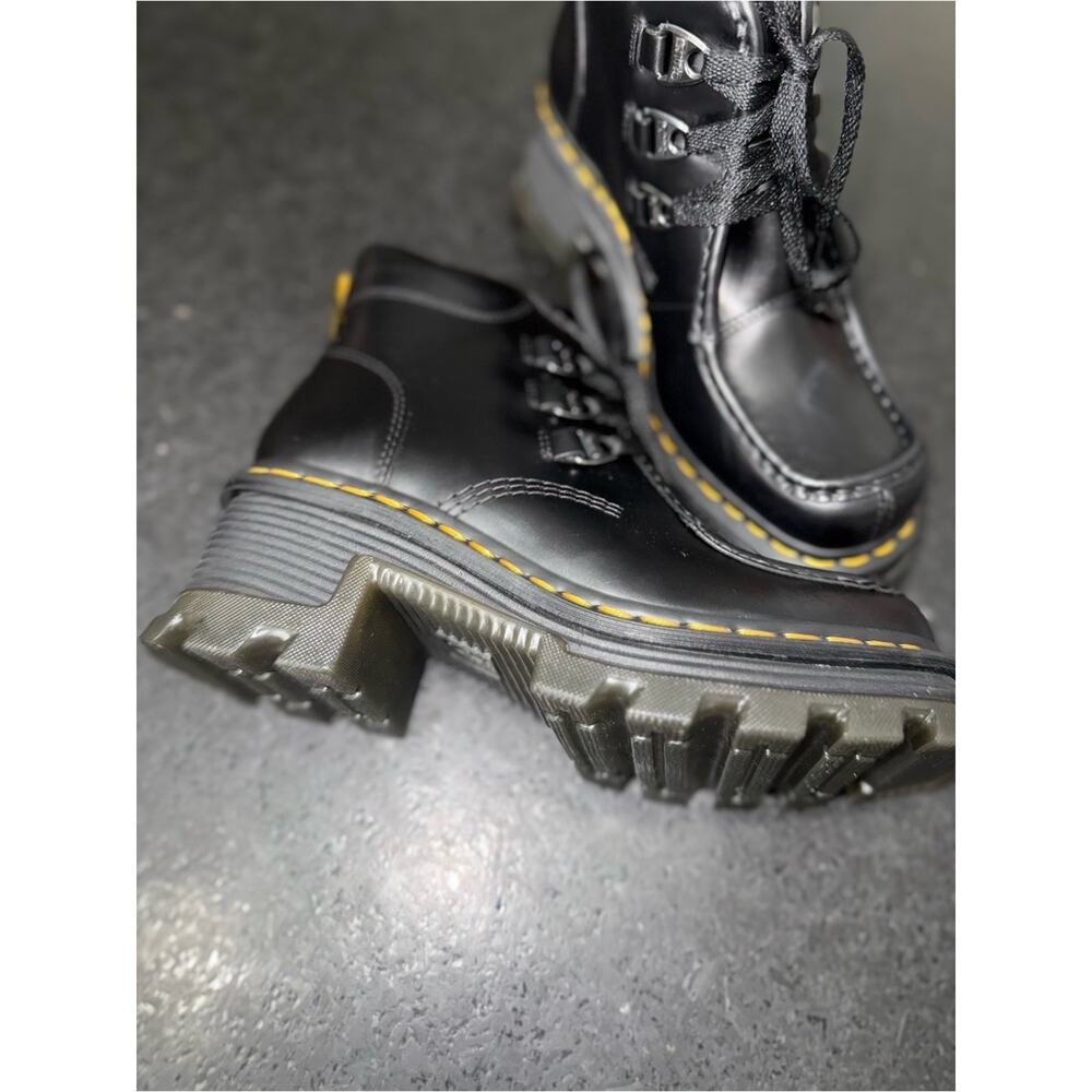 NEW Dr. Martens CORRAN 3 EYE HEELED Black Lace-Up Chunky Platform Boots SZ 9 - Picture 12 of 16